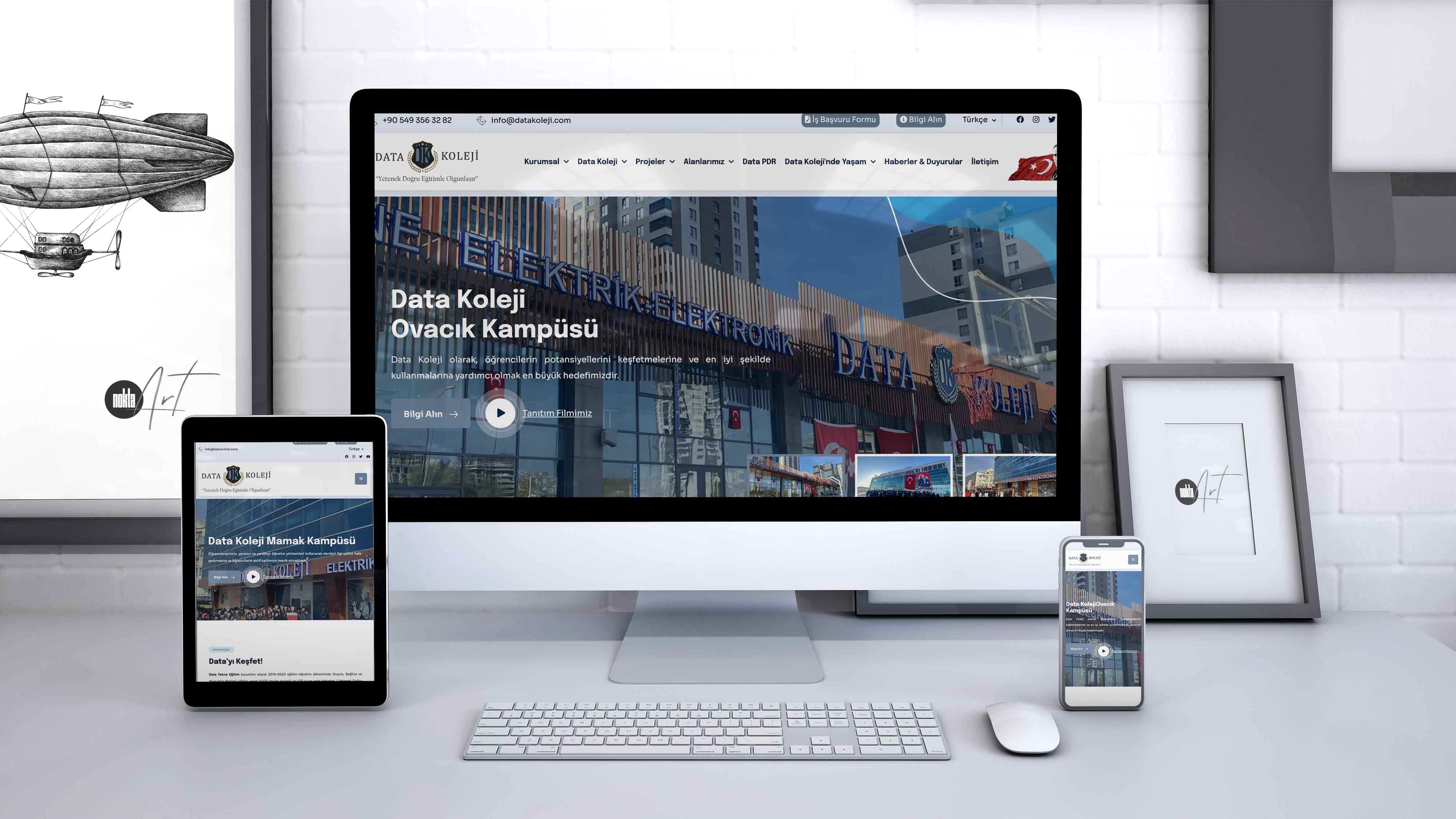 Data Koleji Web Sitesi Yapım İşi