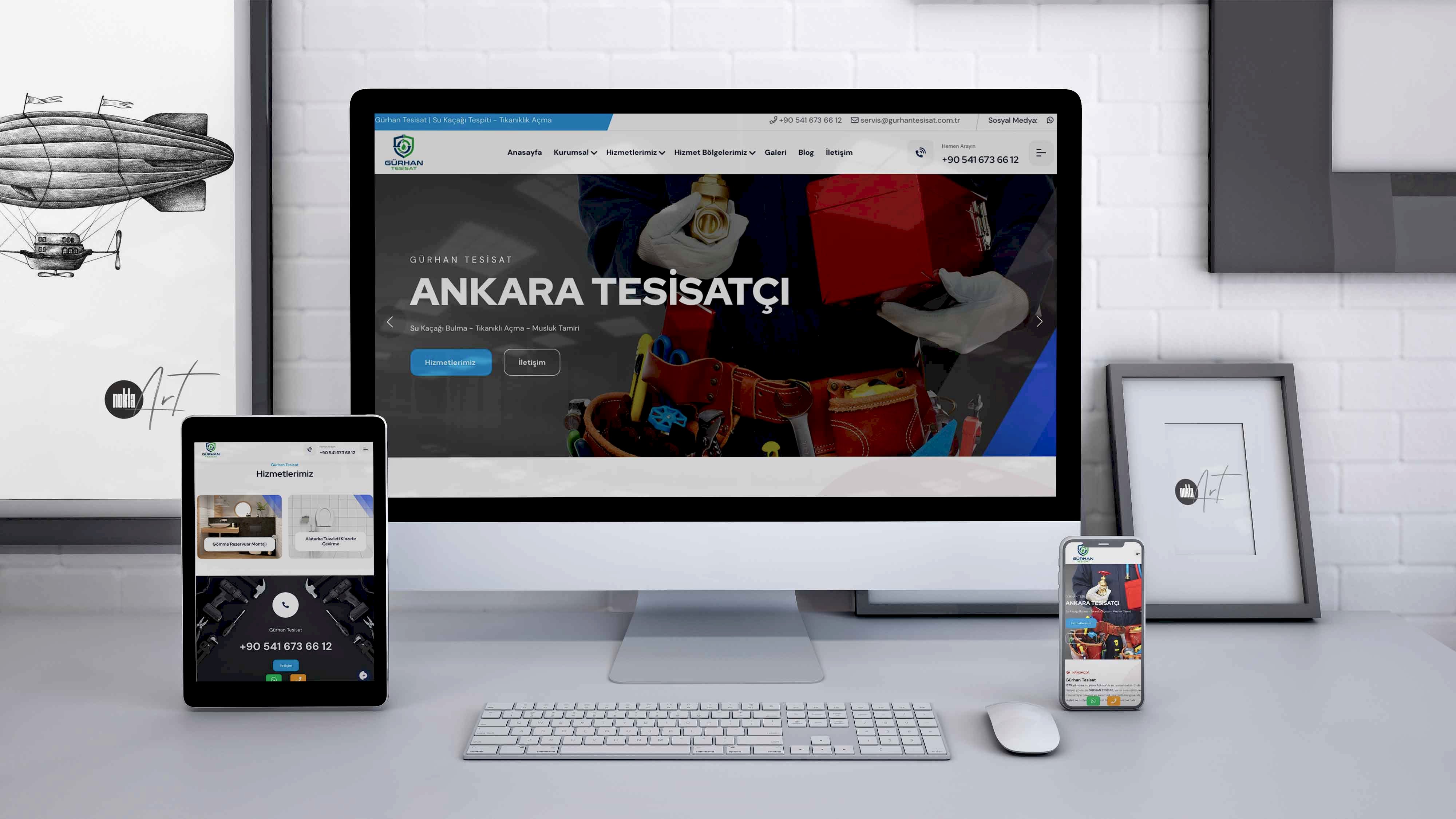 Gürhan Tesisat Web Sitesi Tasarımı ve SEO Çalışması