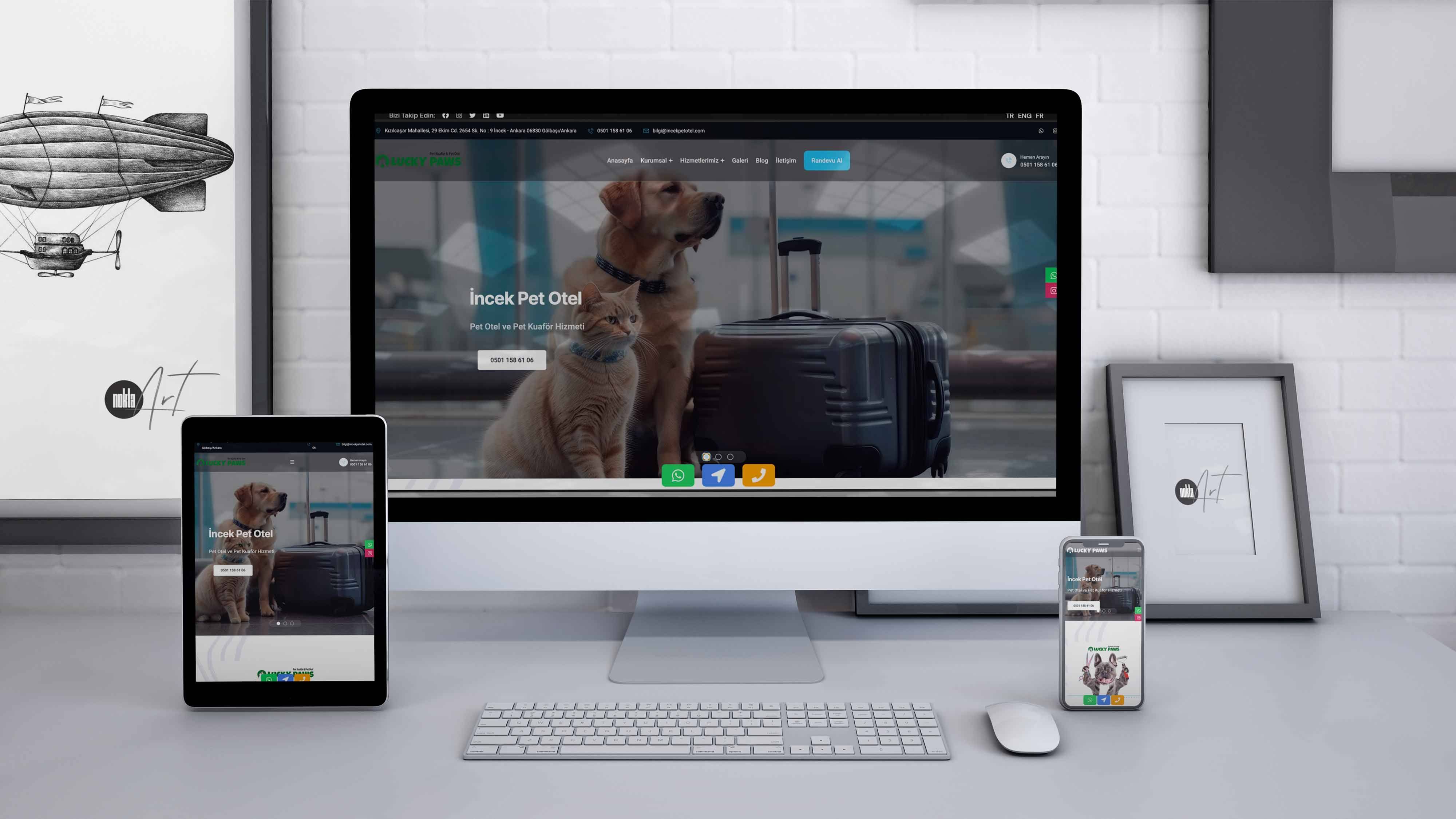 Lucky Paws Pet Otel Web Tasarım