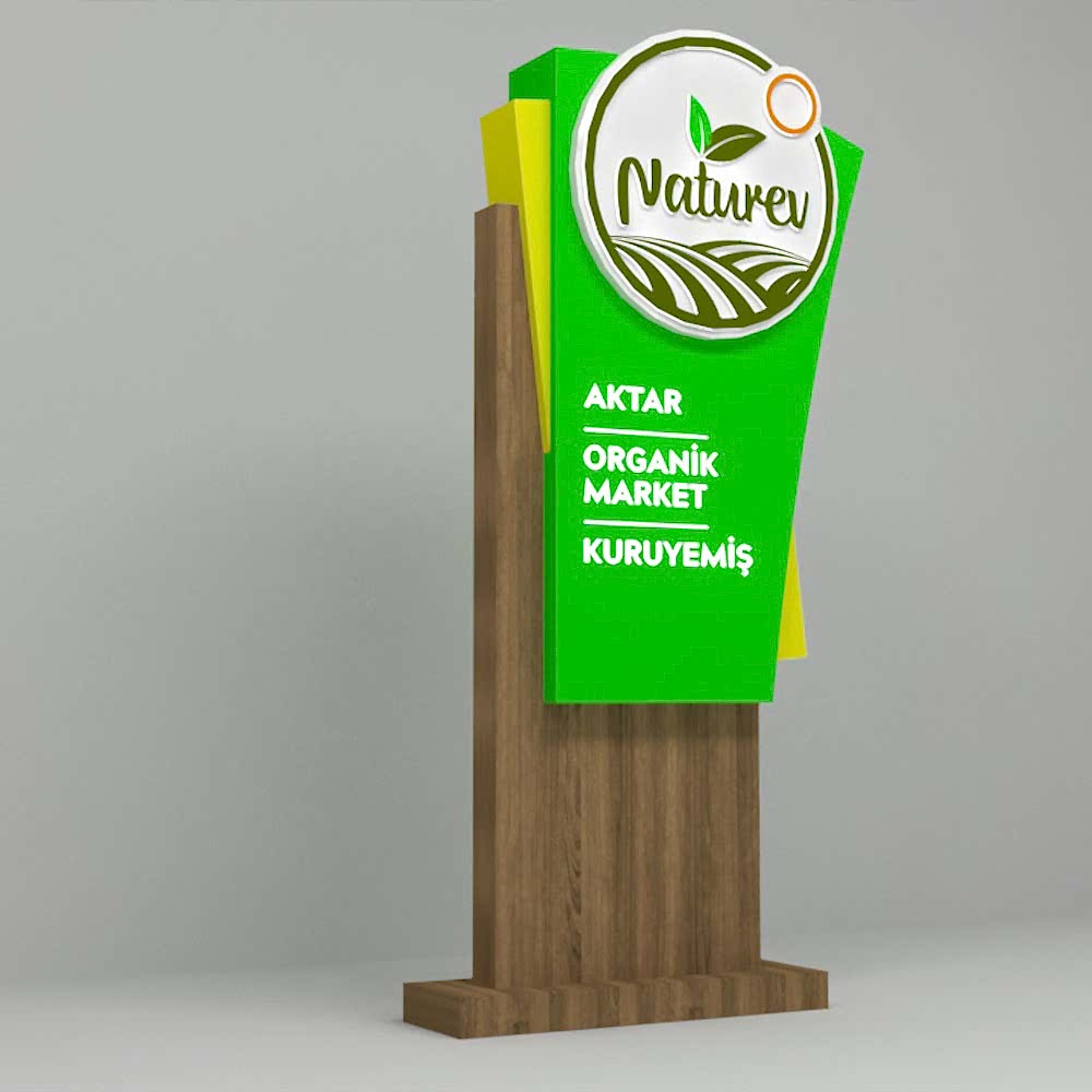 Naturev Tabela ve Totem Tasarımı