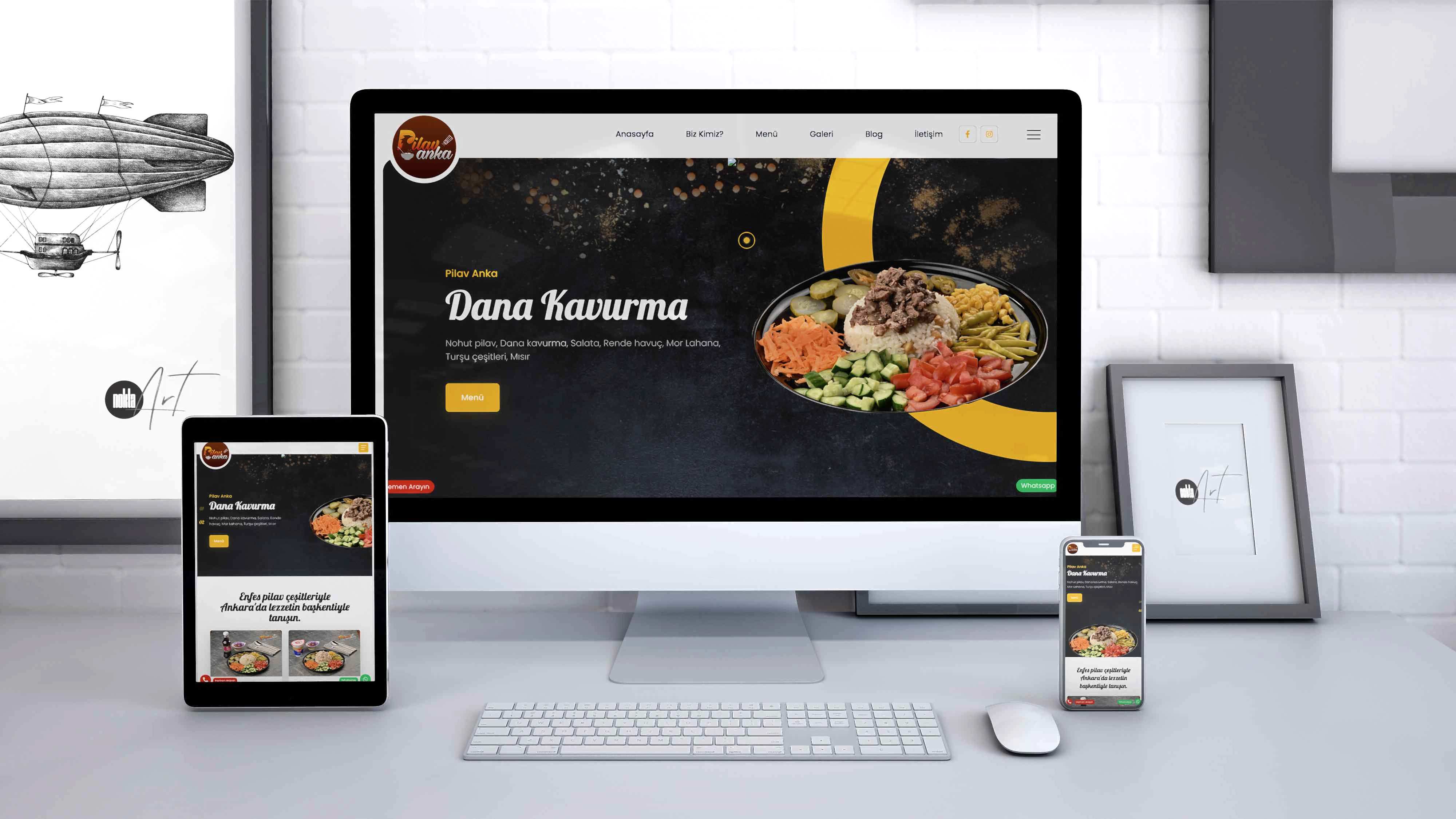 PİLAV ANKA Web Sitesi HTML Tasarım Projesi